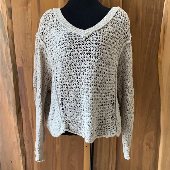 Free People | Sweaters | Free People Knit Sweater Tan Size Xs | Poshmark